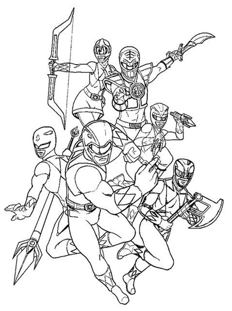 Disegno da colorare: Power Ranger (Supereroe) #50047 - Pagine da Colorare Stampabili Gratuite
