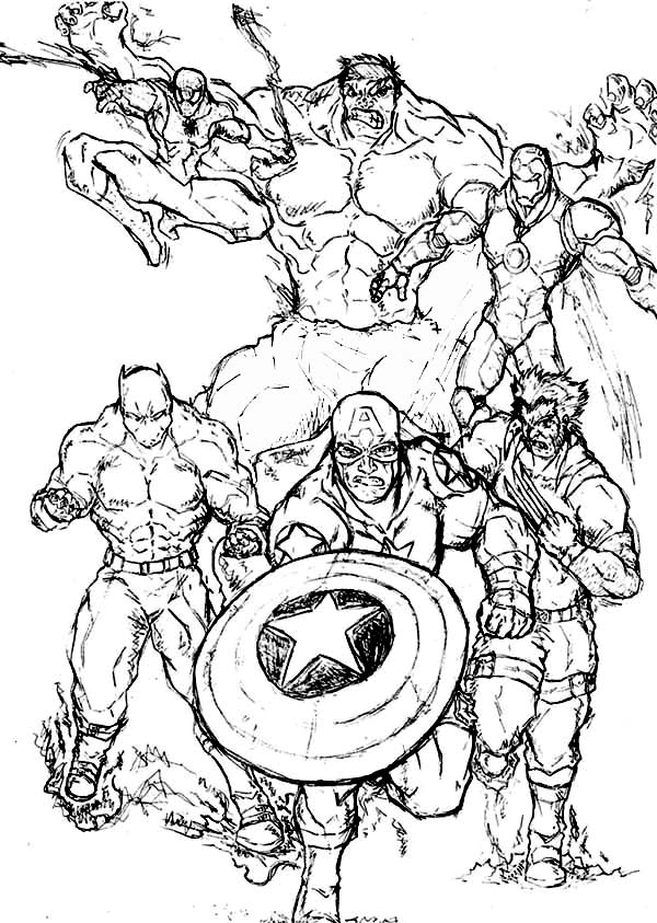 Disegno da colorare: Supereroi Marvel (Supereroe) #79612 - Pagine da Colorare Stampabili Gratuite