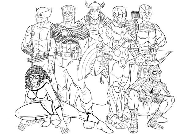 Disegno da colorare: Supereroi Marvel (Supereroe) #79967 - Pagine da Colorare Stampabili Gratuite