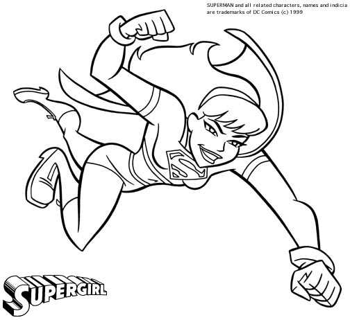 Disegno da colorare: Supergirl (Supereroe) #83926 - Pagine da Colorare Stampabili Gratuite