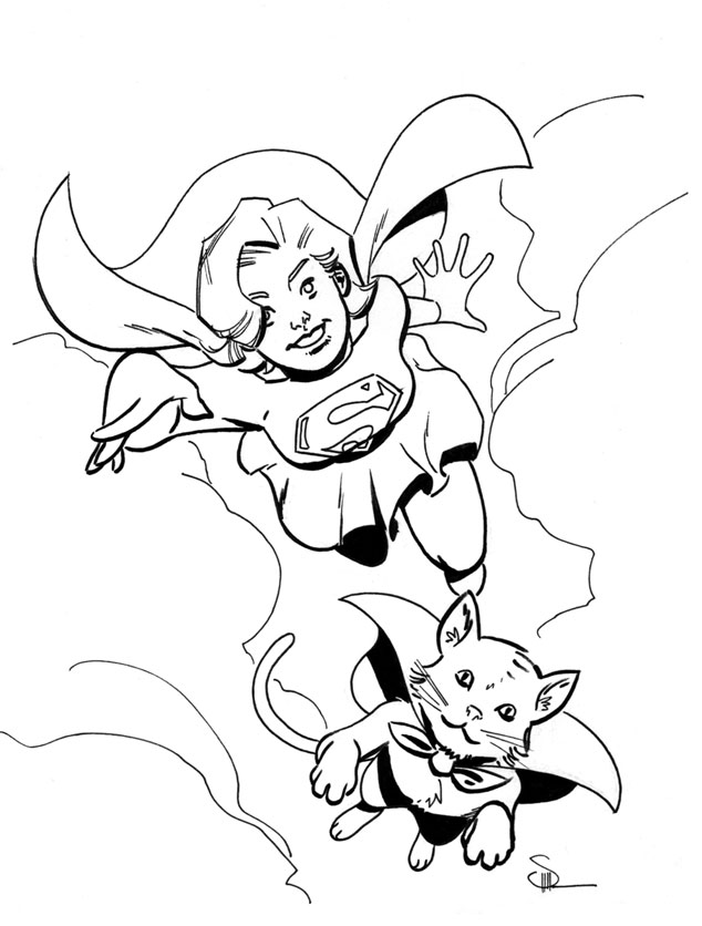 Disegno da colorare: Supergirl (Supereroe) #83930 - Pagine da Colorare Stampabili Gratuite