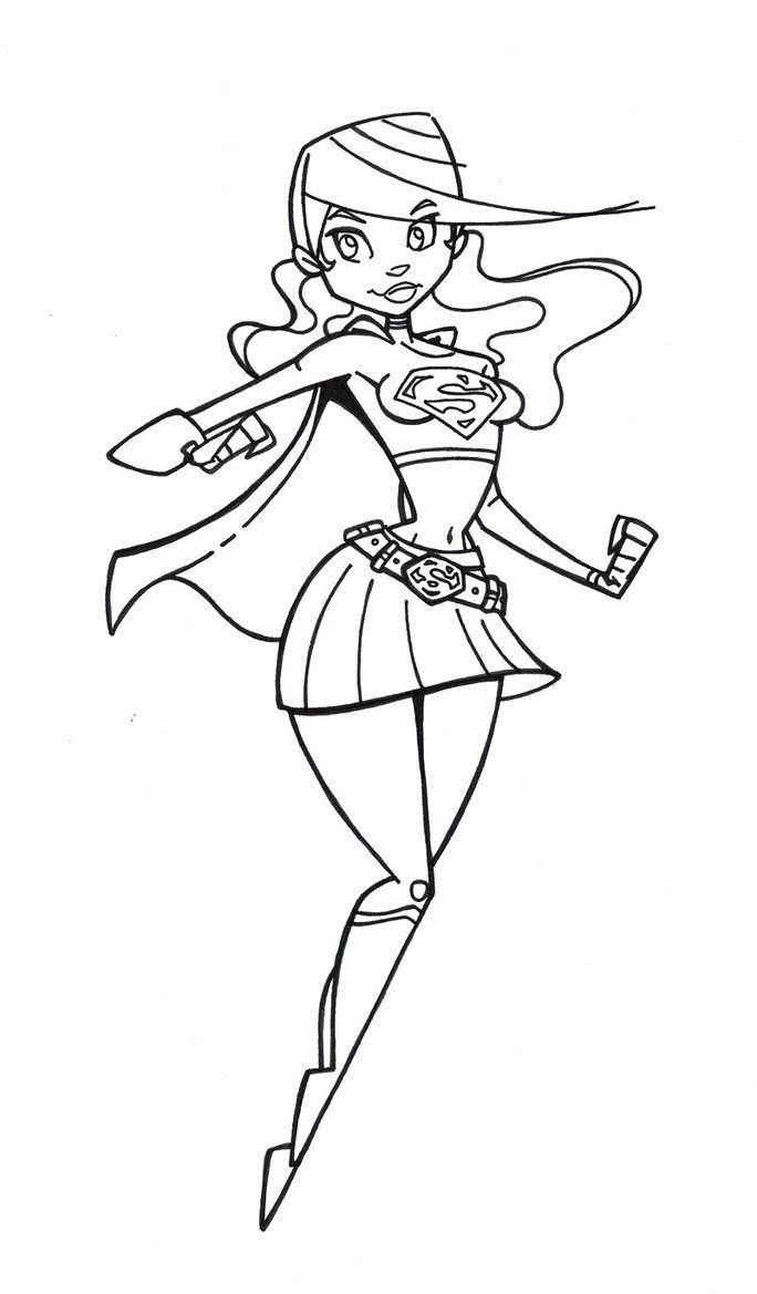 Disegno da colorare: Supergirl (Supereroe) #83942 - Pagine da Colorare Stampabili Gratuite