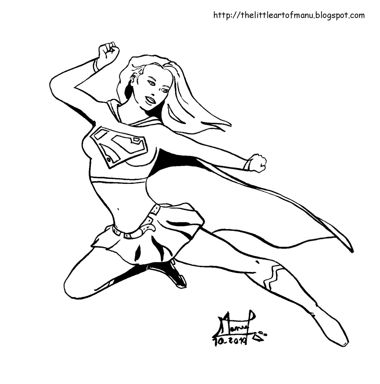 Disegno da colorare: Supergirl (Supereroe) #83944 - Pagine da Colorare Stampabili Gratuite