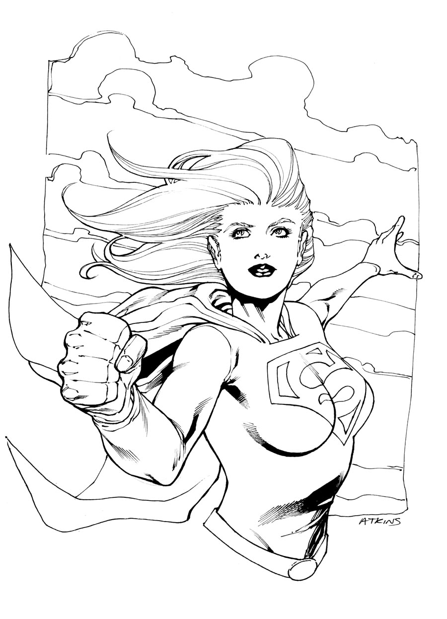 Disegno da colorare: Supergirl (Supereroe) #83946 - Pagine da Colorare Stampabili Gratuite