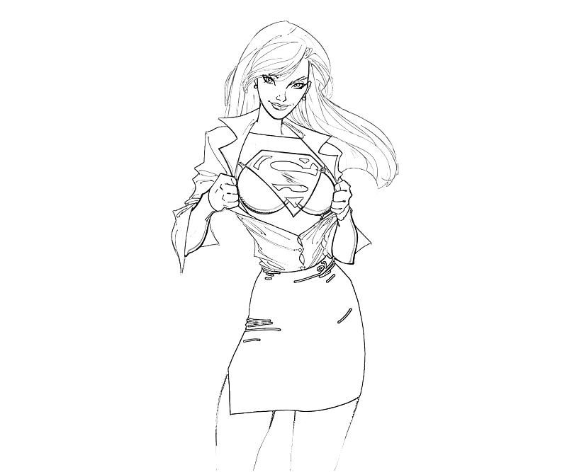 Disegno da colorare: Supergirl (Supereroe) #83954 - Pagine da Colorare Stampabili Gratuite