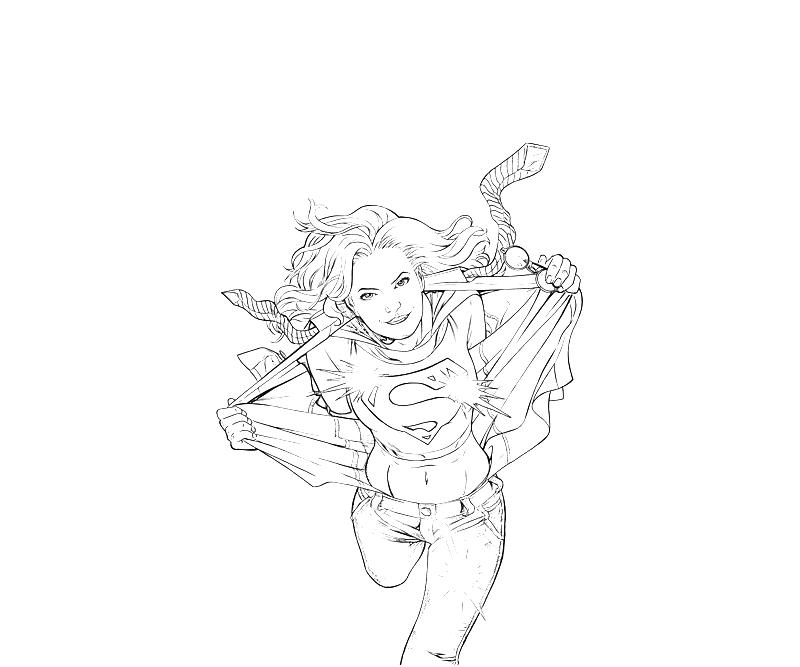 Disegno da colorare: Supergirl (Supereroe) #83963 - Pagine da Colorare Stampabili Gratuite