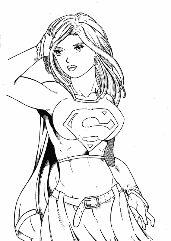 Disegno da colorare: Supergirl (Supereroe) #84010 - Pagine da Colorare Stampabili Gratuite