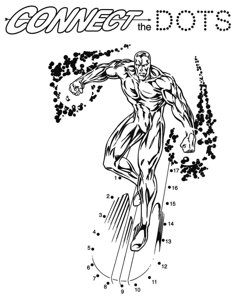 Disegno da colorare: Surfista d'argento (Supereroe) #81178 - Pagine da Colorare Stampabili Gratuite