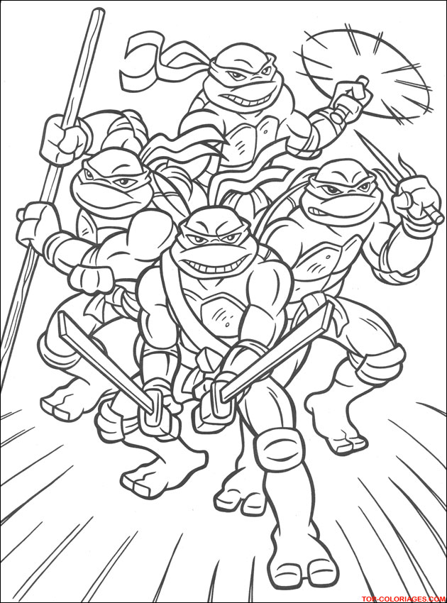 Disegno da colorare: tartarughe Ninja (Supereroe) #75354 - Pagine da Colorare Stampabili Gratuite