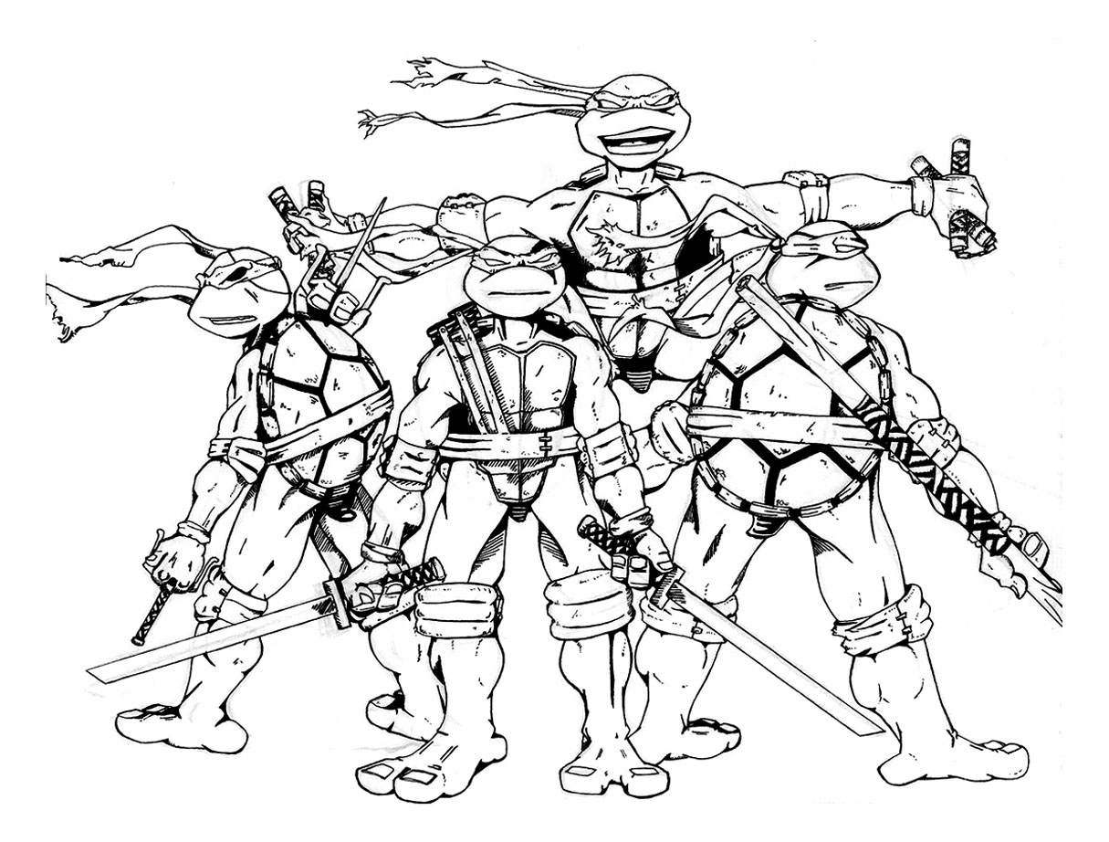 Disegno da colorare: tartarughe Ninja (Supereroe) #75365 - Pagine da Colorare Stampabili Gratuite
