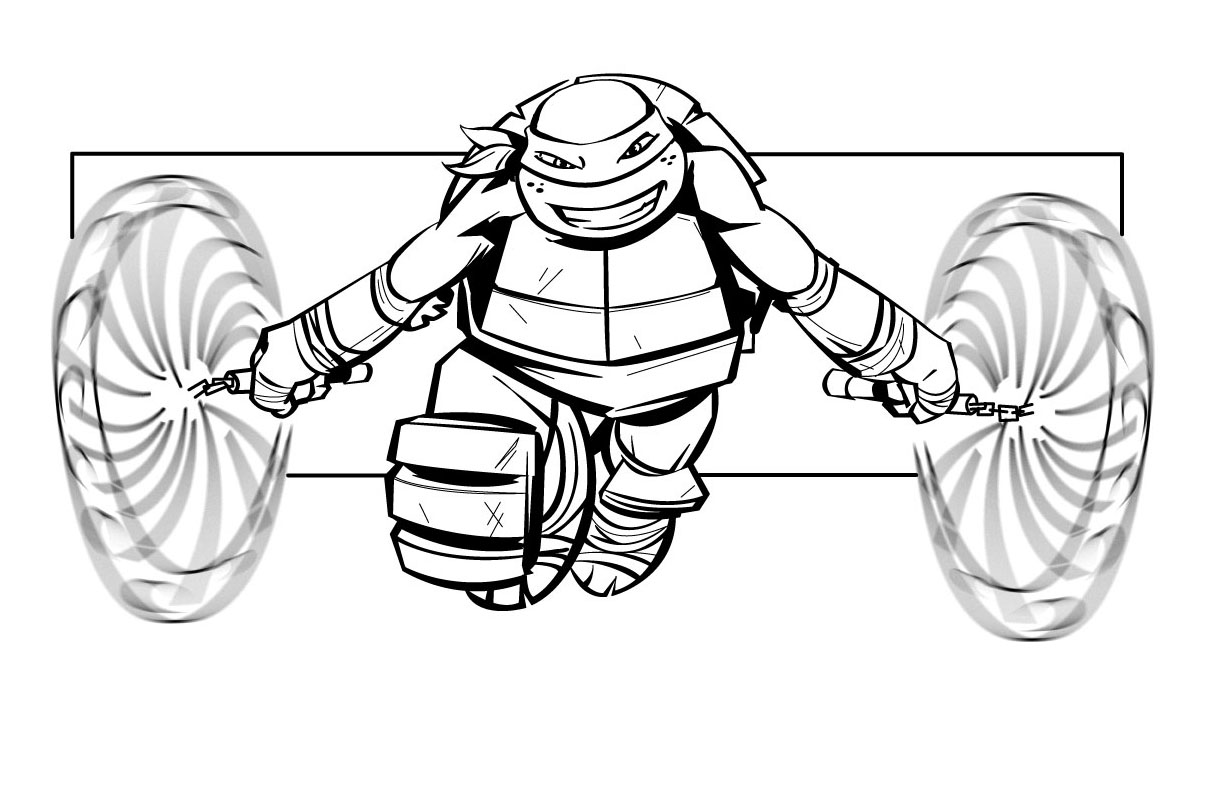 Disegno da colorare: tartarughe Ninja (Supereroe) #75368 - Pagine da Colorare Stampabili Gratuite