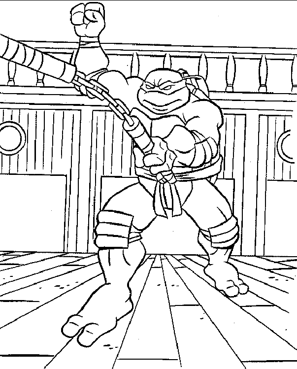 Disegno da colorare: tartarughe Ninja (Supereroe) #75374 - Pagine da Colorare Stampabili Gratuite