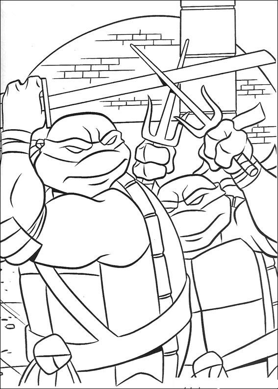 Disegno da colorare: tartarughe Ninja (Supereroe) #75381 - Pagine da Colorare Stampabili Gratuite