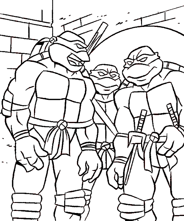 Disegno da colorare: tartarughe Ninja (Supereroe) #75432 - Pagine da Colorare Stampabili Gratuite