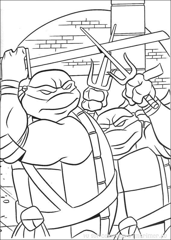 Disegno da colorare: tartarughe Ninja (Supereroe) #75462 - Pagine da Colorare Stampabili Gratuite