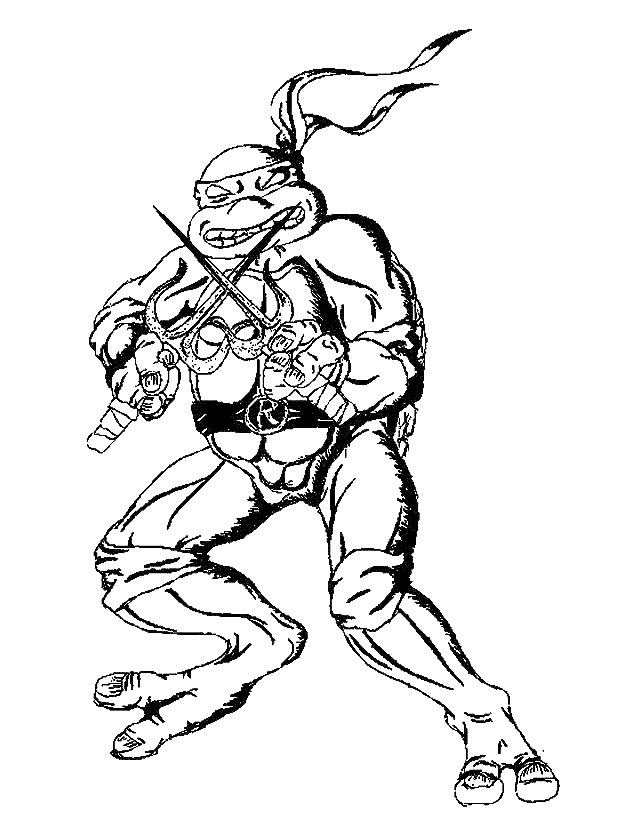 Disegno da colorare: tartarughe Ninja (Supereroe) #75487 - Pagine da Colorare Stampabili Gratuite
