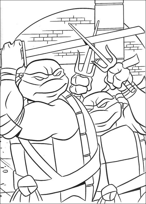 Disegno da colorare: tartarughe Ninja (Supereroe) #75567 - Pagine da Colorare Stampabili Gratuite