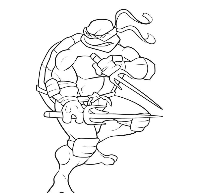 Disegno da colorare: tartarughe Ninja (Supereroe) #75603 - Pagine da Colorare Stampabili Gratuite