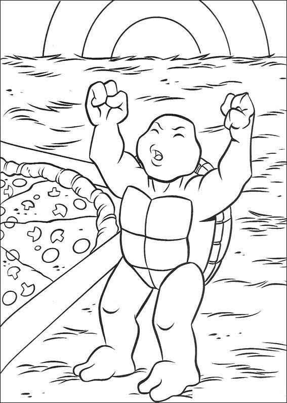 Disegno da colorare: tartarughe Ninja (Supereroe) #75610 - Pagine da Colorare Stampabili Gratuite