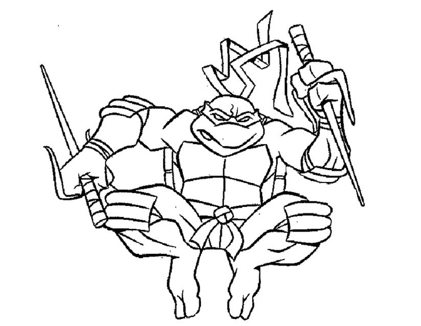 Disegno da colorare: tartarughe Ninja (Supereroe) #75670 - Pagine da Colorare Stampabili Gratuite