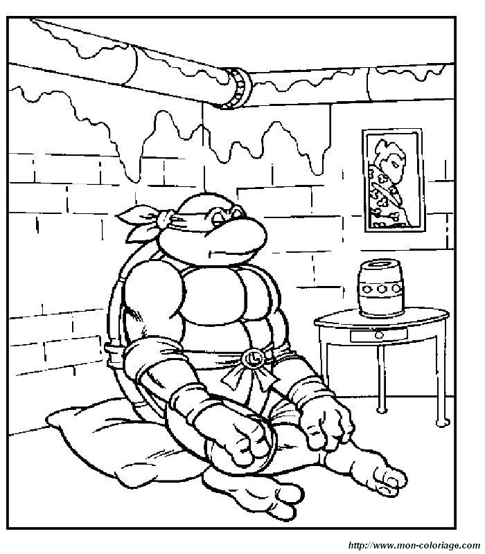 Disegno da colorare: tartarughe Ninja (Supereroe) #75678 - Pagine da Colorare Stampabili Gratuite