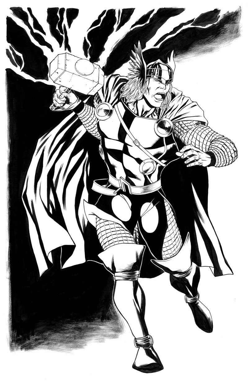 Disegno da colorare: Thor (Supereroe) #75823 - Pagine da Colorare Stampabili Gratuite