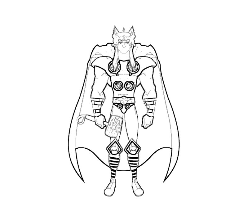 Disegno da colorare: Thor (Supereroe) #75851 - Pagine da Colorare Stampabili Gratuite