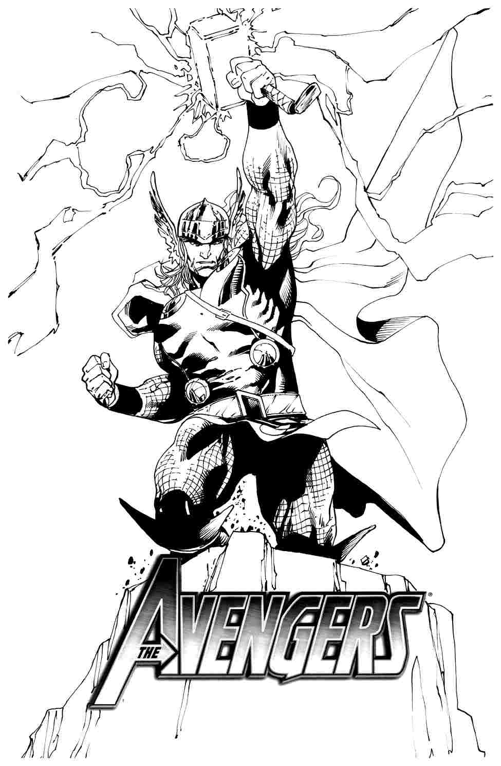 Disegno da colorare: Thor (Supereroe) #75883 - Pagine da Colorare Stampabili Gratuite