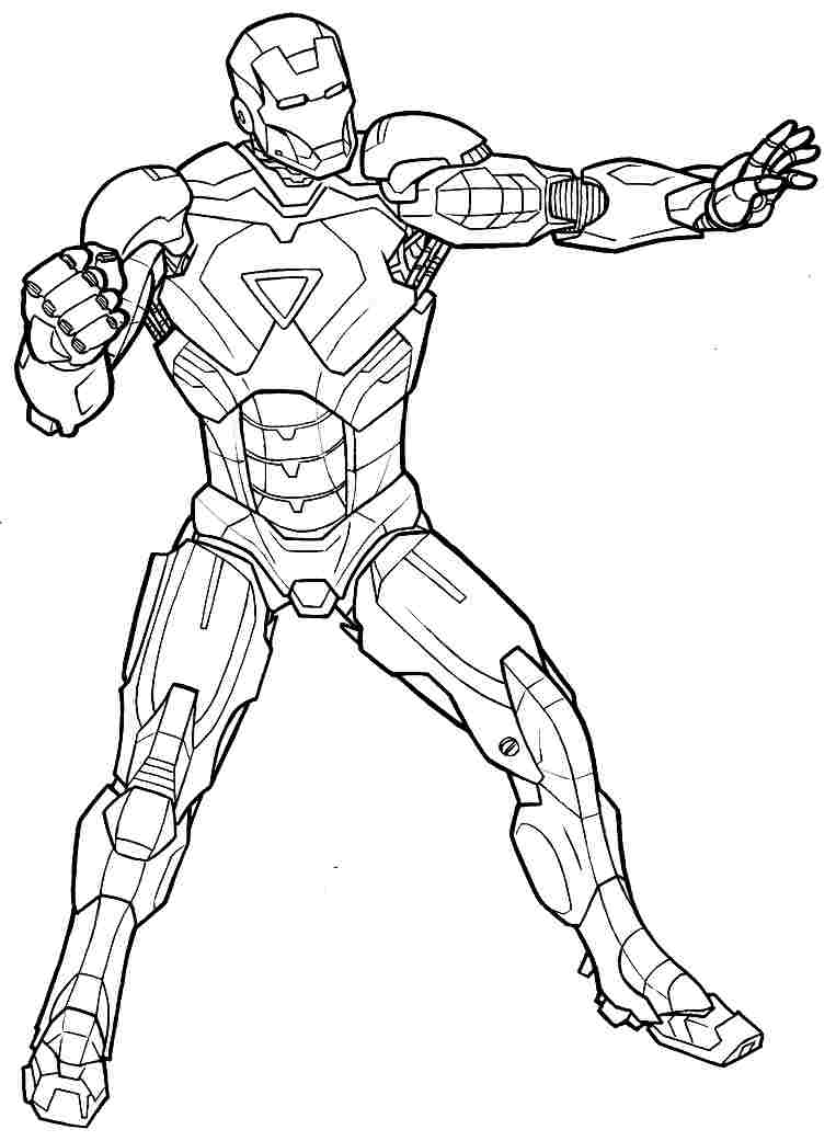 Disegno da colorare: Uomo di ferro (Supereroe) #80650 - Pagine da Colorare Stampabili Gratuite