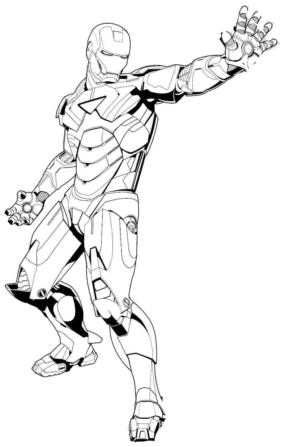 Disegno da colorare: Uomo di ferro (Supereroe) #80663 - Pagine da Colorare Stampabili Gratuite