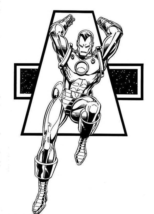 Disegno da colorare: Uomo di ferro (Supereroe) #80714 - Pagine da Colorare Stampabili Gratuite