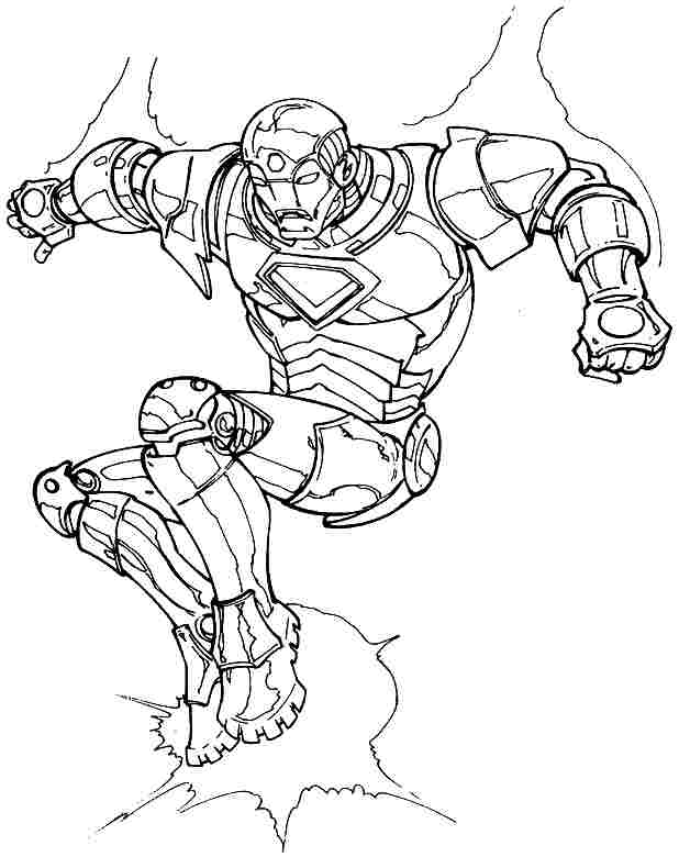 Disegno da colorare: Uomo di ferro (Supereroe) #80718 - Pagine da Colorare Stampabili Gratuite