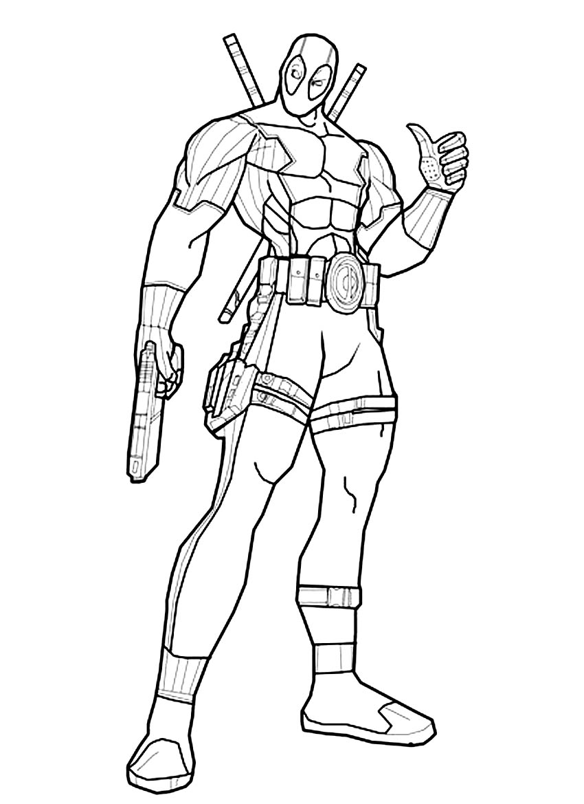 Disegno da colorare: Deadpool (Supereroi e Supercattivi) #82825 - Pagine da Colorare Stampabili Gratuite