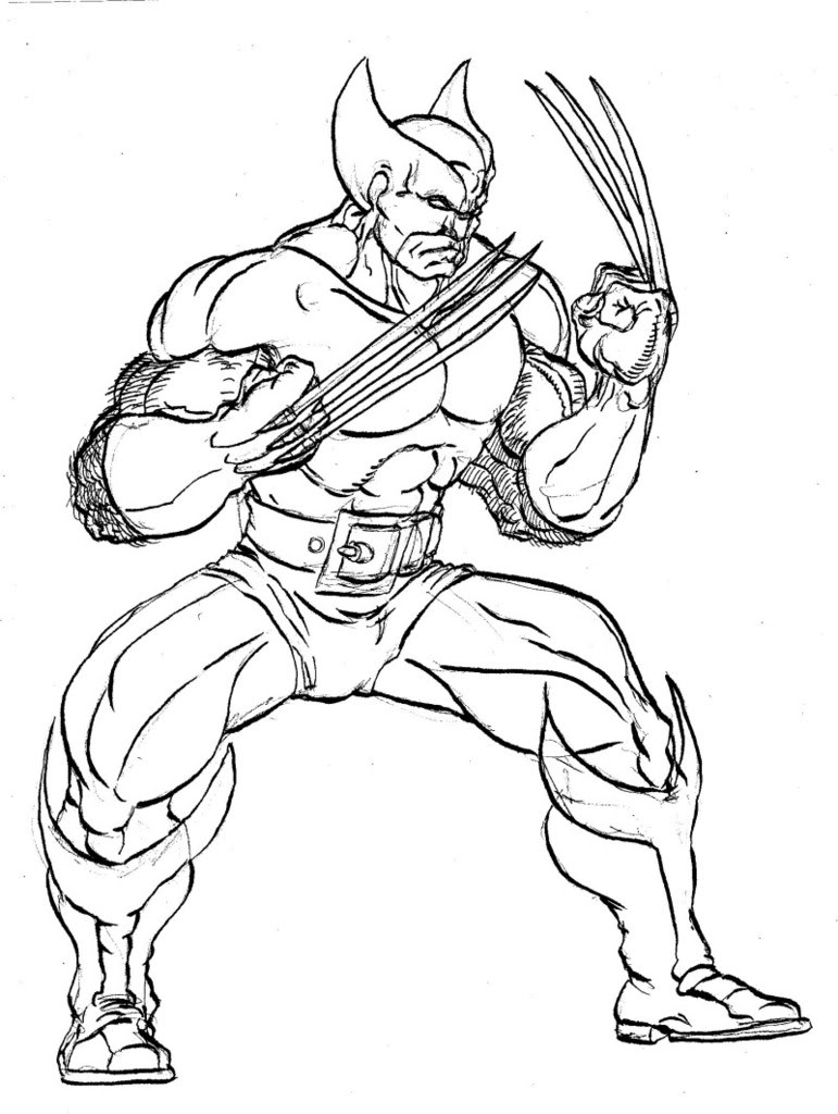 Disegno da colorare: Wolverine (Supereroi e Supercattivi) #74837 - Pagine da Colorare Stampabili Gratuite