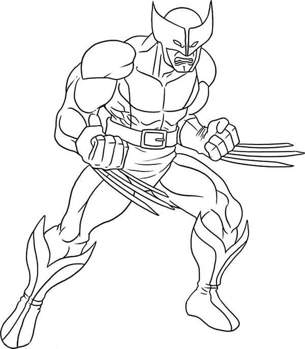 Disegno da colorare: Wolverine (Supereroi e Supercattivi) #74838 - Pagine da Colorare Stampabili Gratuite