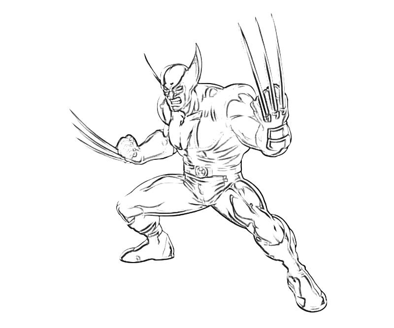 Disegno da colorare: Wolverine (Supereroi e Supercattivi) #74840 - Pagine da Colorare Stampabili Gratuite