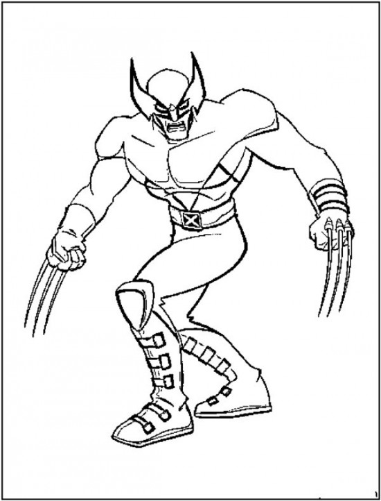 Disegno da colorare: Wolverine (Supereroi e Supercattivi) #74846 - Pagine da Colorare Stampabili Gratuite