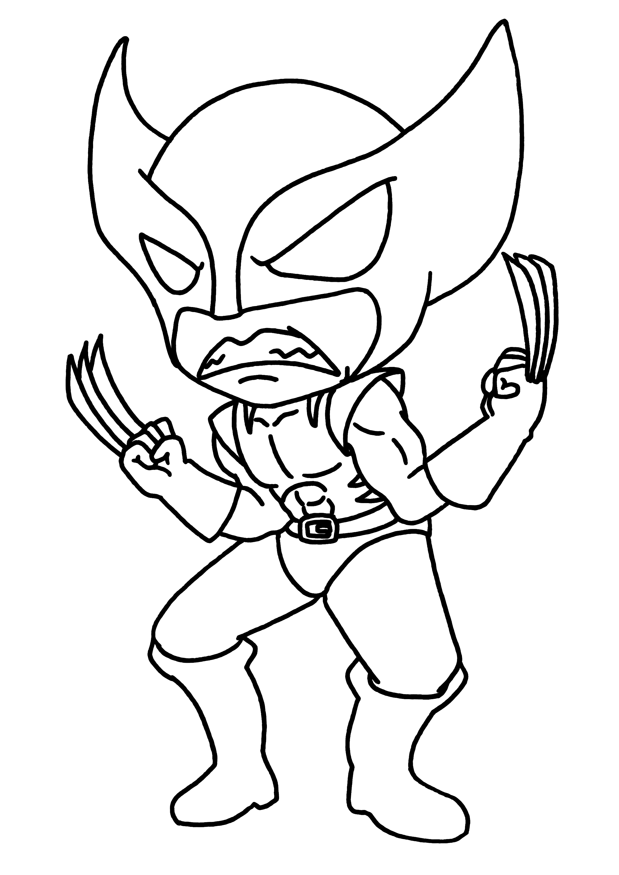 Disegno da colorare: Wolverine (Supereroi e Supercattivi) #74847 - Pagine da Colorare Stampabili Gratuite