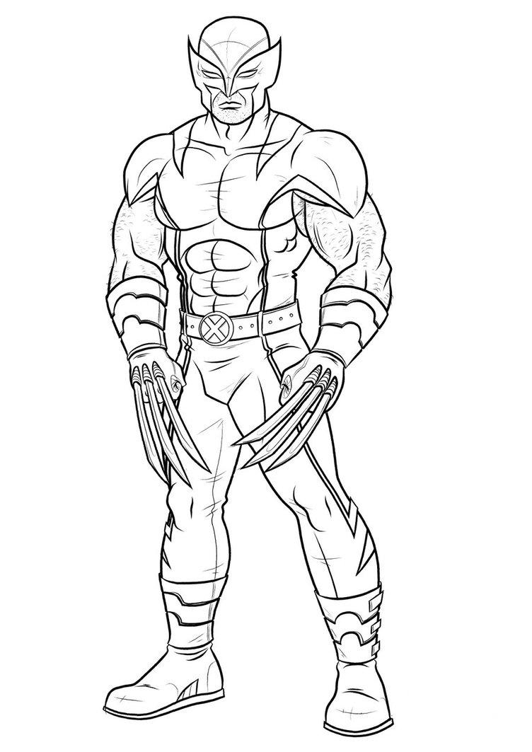 Disegno da colorare: Wolverine (Supereroi e Supercattivi) #74854 - Pagine da Colorare Stampabili Gratuite
