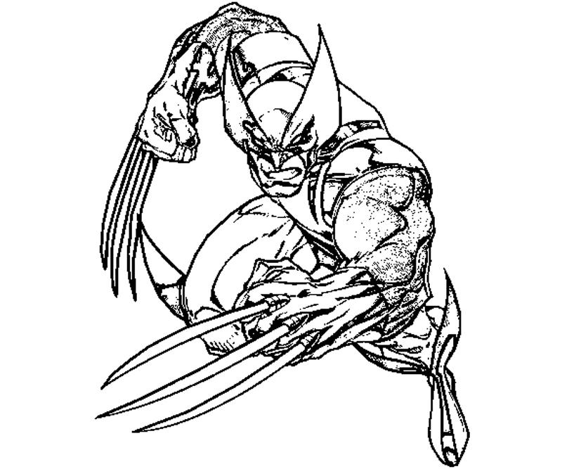 Disegno da colorare: Wolverine (Supereroi e Supercattivi) #74865 - Pagine da Colorare Stampabili Gratuite
