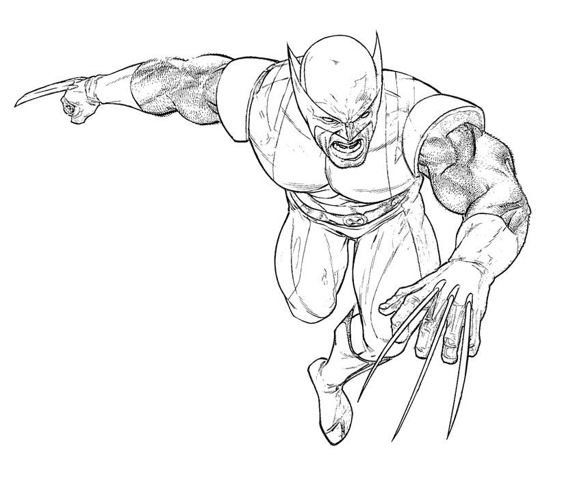 Disegno da colorare: Wolverine (Supereroi e Supercattivi) #74883 - Pagine da Colorare Stampabili Gratuite