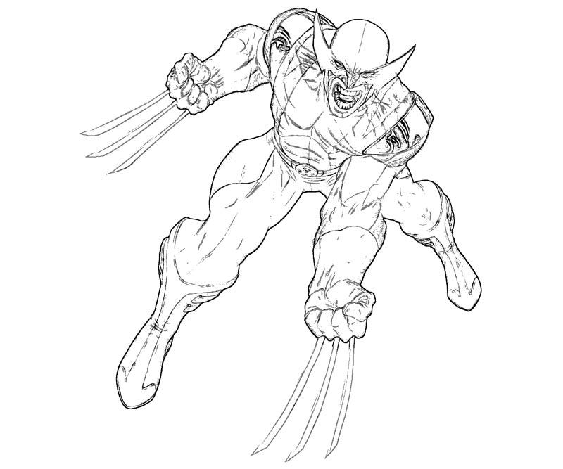 Disegno da colorare: Wolverine (Supereroi e Supercattivi) #74889 - Pagine da Colorare Stampabili Gratuite