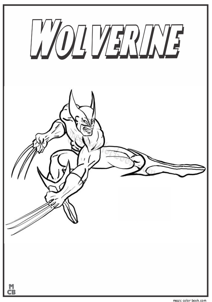 Disegno da colorare: Wolverine (Supereroi e Supercattivi) #74950 - Pagine da Colorare Stampabili Gratuite