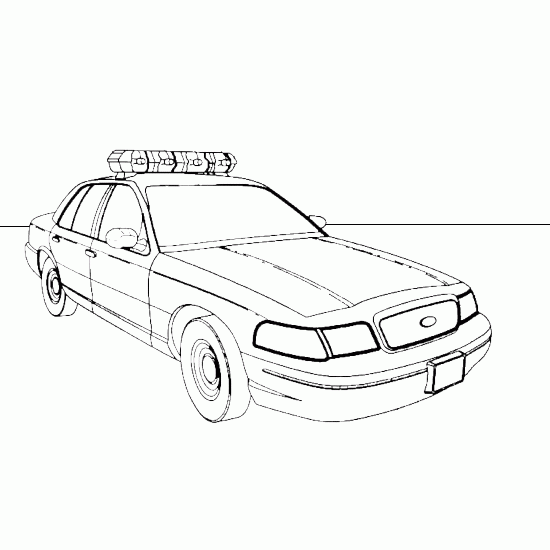 Disegno da colorare: Auto della Polizia (Trasporti) #142970 - Pagine da Colorare Stampabili Gratuite