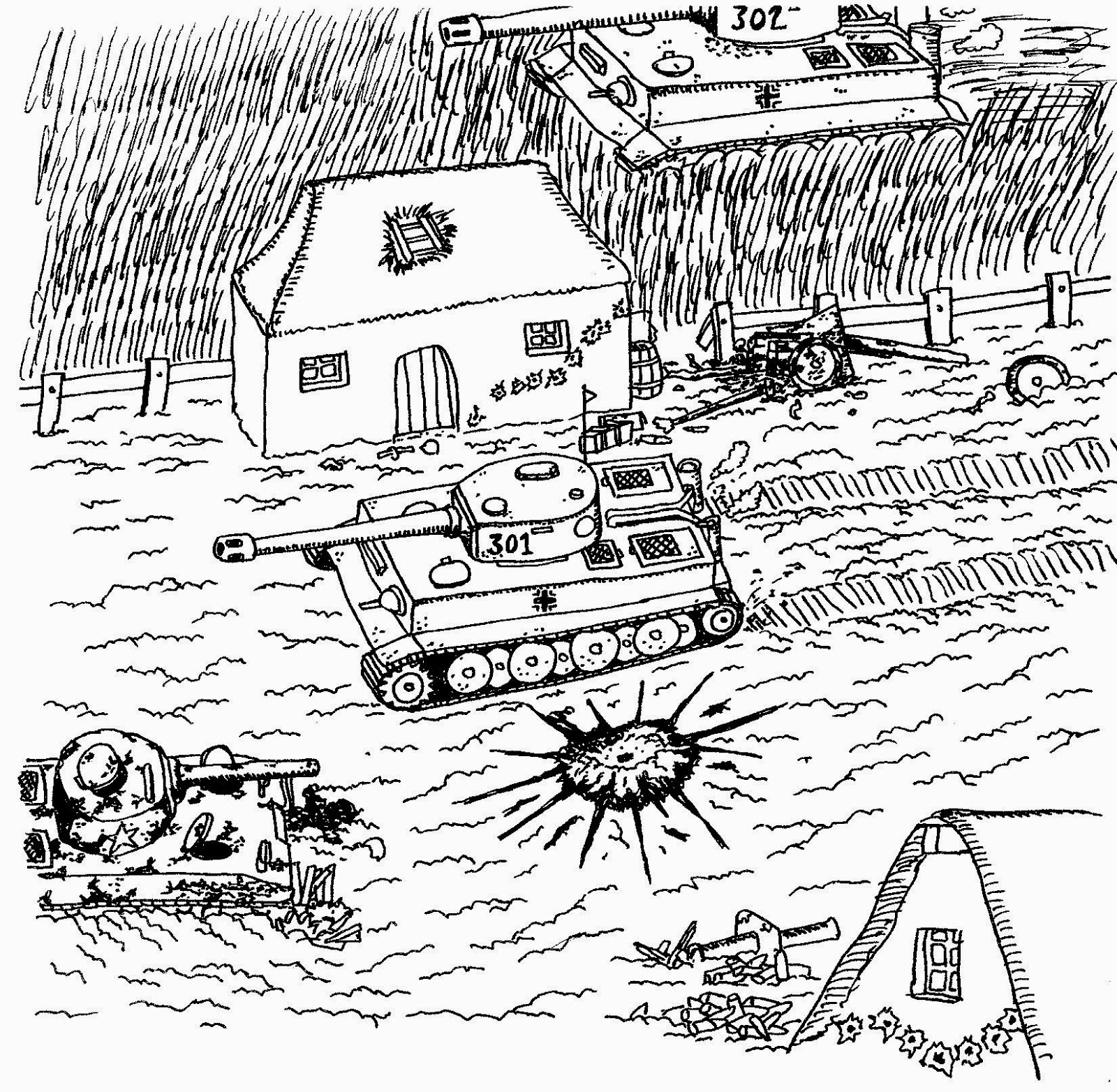 Disegno da colorare: Carro Armato (Trasporti) #138062 - Pagine da Colorare Stampabili Gratuite