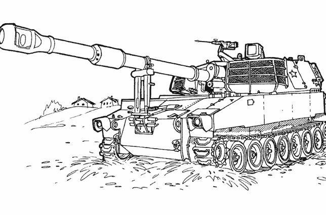 Disegno da colorare: Carro Armato (Trasporti) #138069 - Pagine da Colorare Stampabili Gratuite