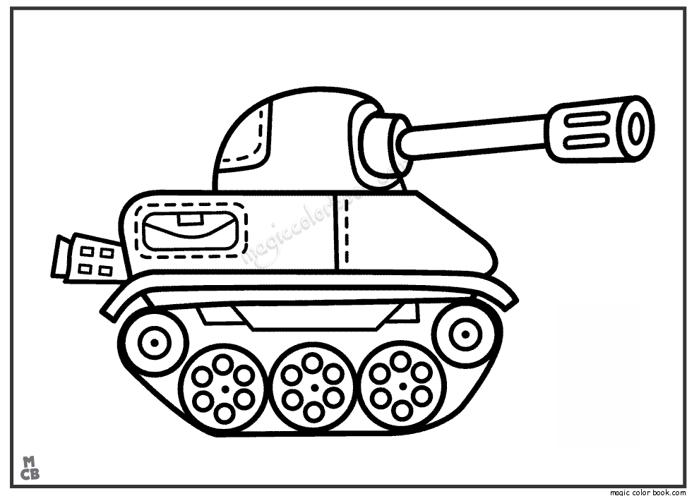 Disegno da colorare: Carro Armato (Trasporti) #138196 - Pagine da Colorare Stampabili Gratuite
