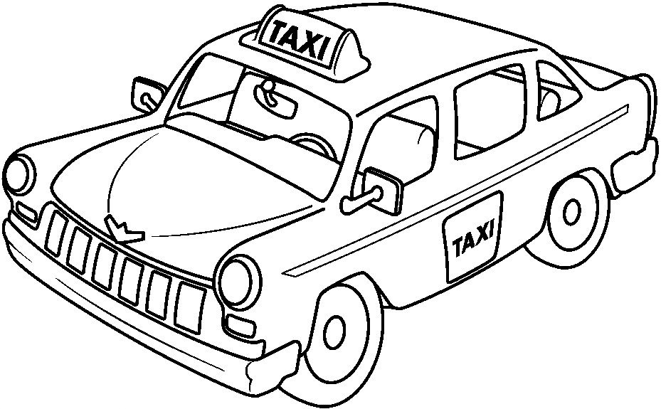 Disegno da colorare: Taxi (Trasporti) #137192 - Pagine da Colorare Stampabili Gratuite