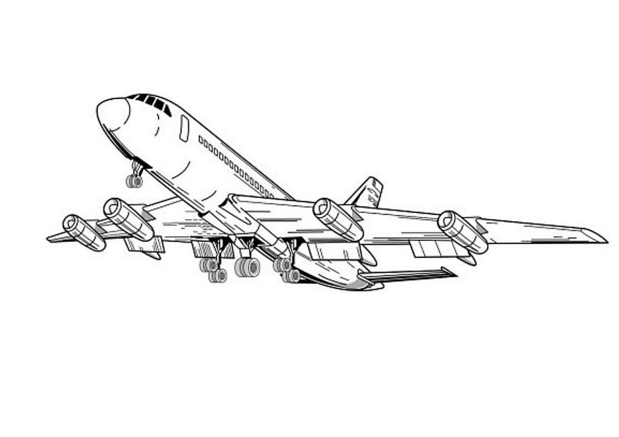 Disegno da colorare: Aereo (Trasporto) #134969 - Pagine da Colorare Stampabili Gratuite