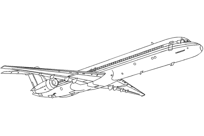 Disegno da colorare: Aereo (Trasporto) #135005 - Pagine da Colorare Stampabili Gratuite